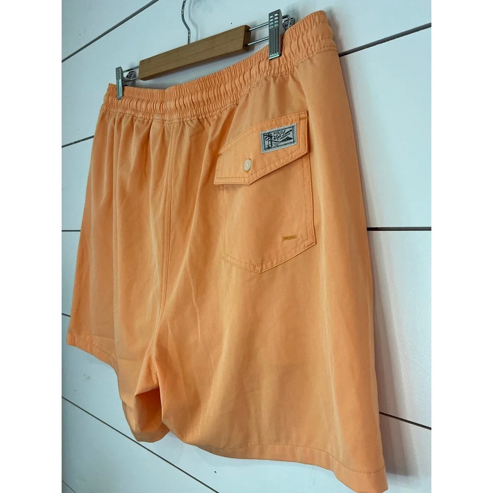 Polo Ralph Lauren Mens Orange Swim Trunks XXL Mesh Lined preppy quiet luxury